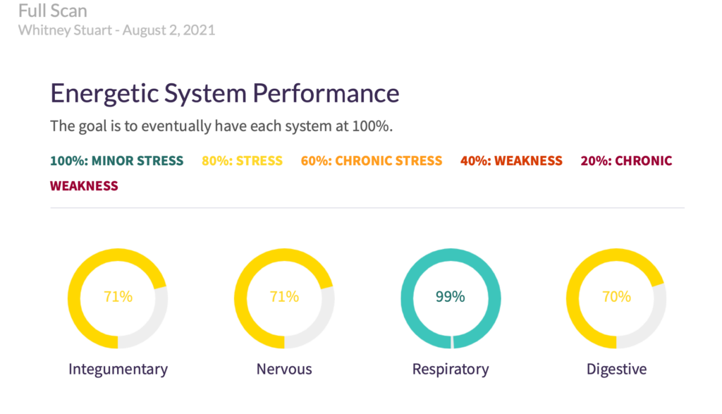 Bioenergetic testing and bioresonance scanning