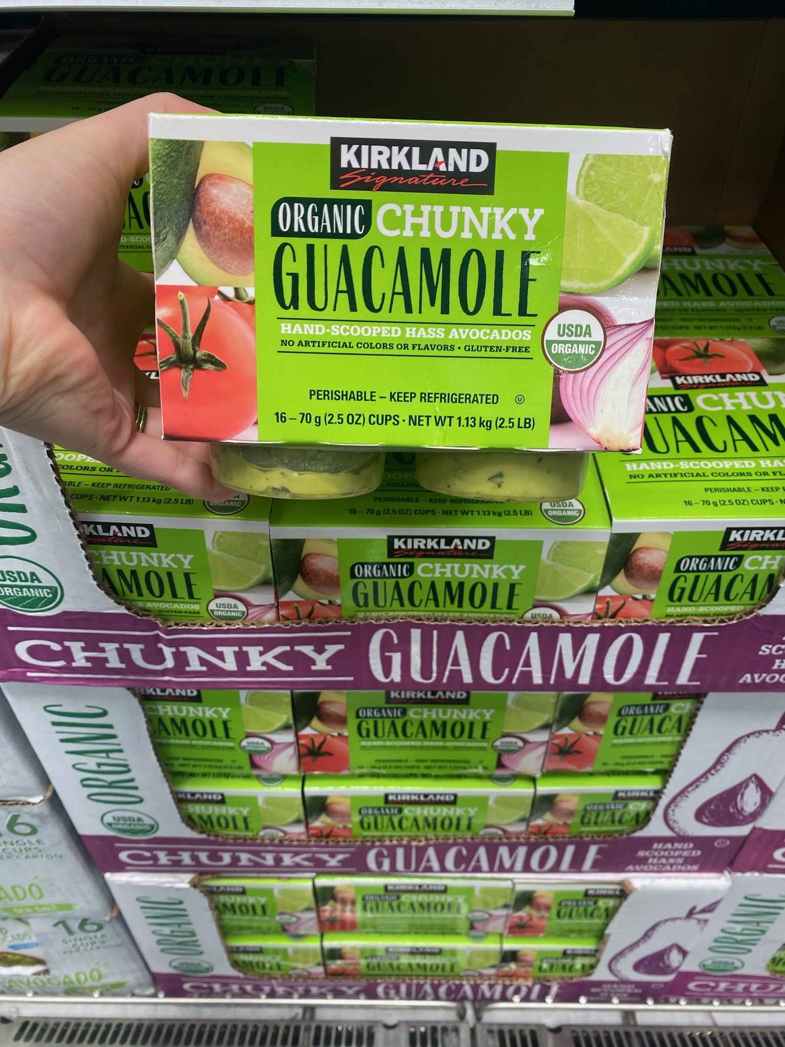 organic chunky guacamole from healthy favorites at Costco