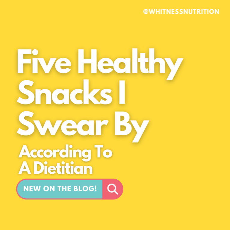 Five Healthy Snacks, according to a Dietitian