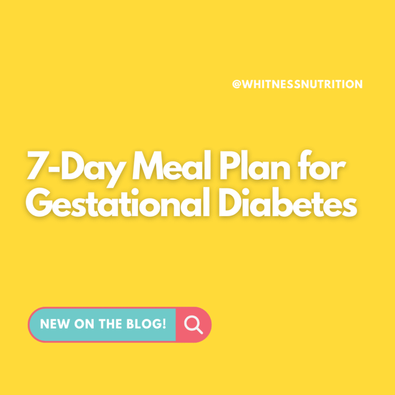 7-Day Meal Plan For Gestational Diabetes