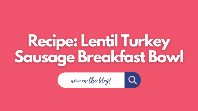 lentil turkey breakfast bowl