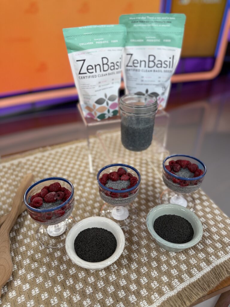 zen basil seed triple berry yogurt parfait